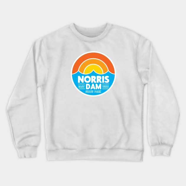 Norris Dam Sunset Design Crewneck Sweatshirt by jepegdesign